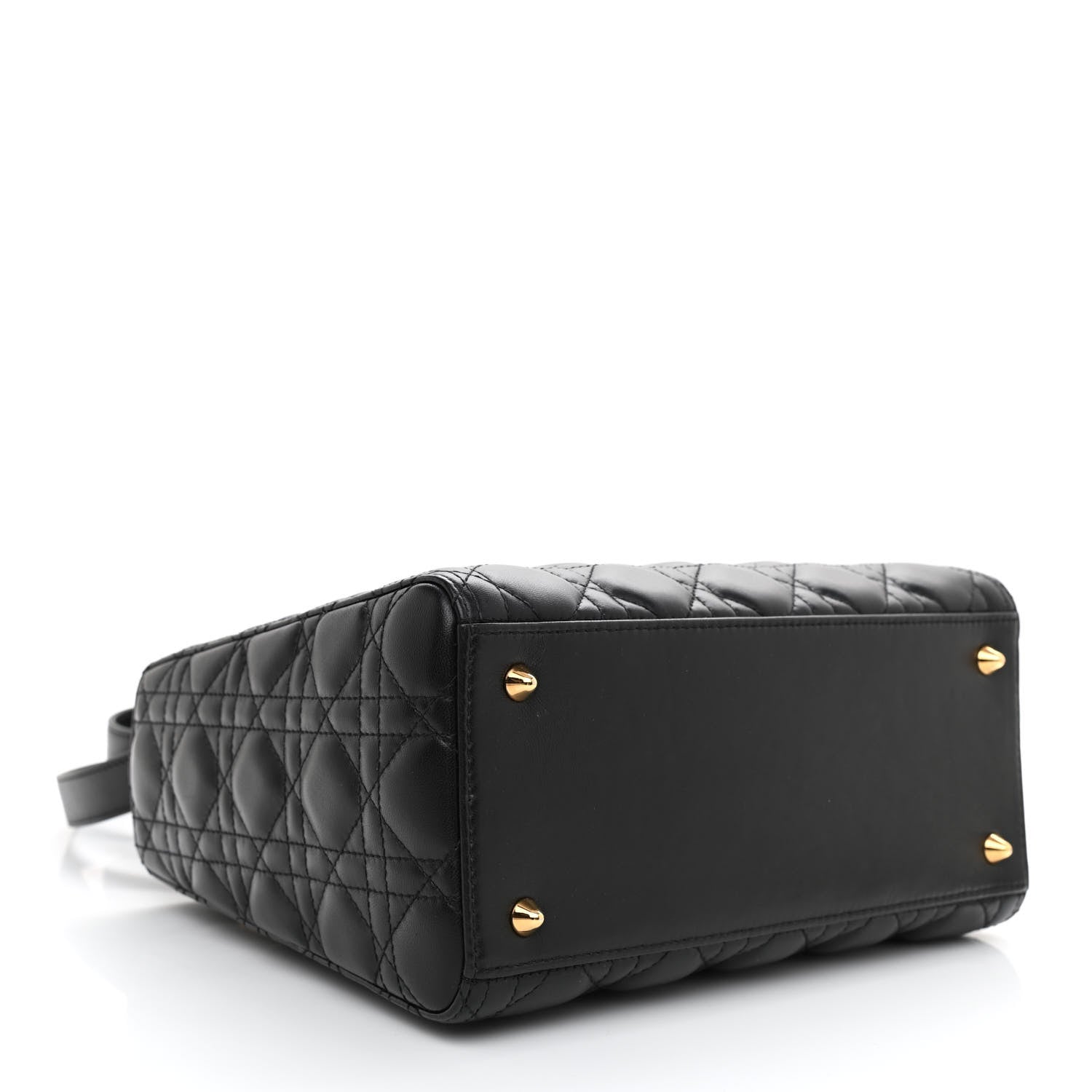 Christian Dior Lambskin Cannage Medium Lady Dior Black 4 of 9