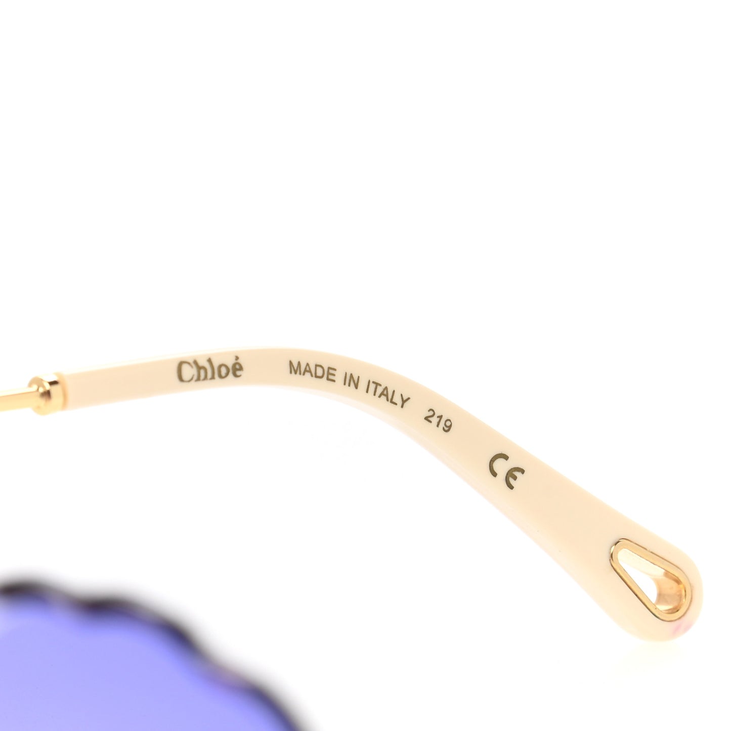 Rosie Bevelled Round Sunglasses CE142S Gold Gradient Pink