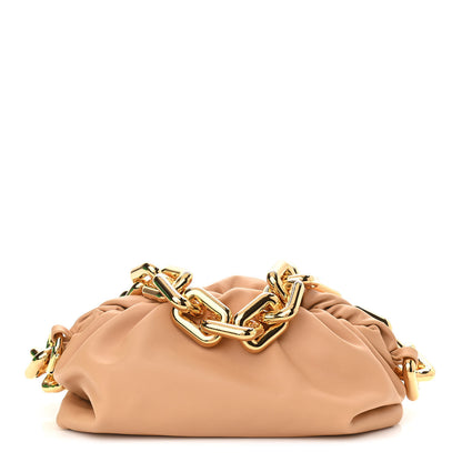 Bottega Veneta Calfskin The Pouch Chain Almond 1 of 9