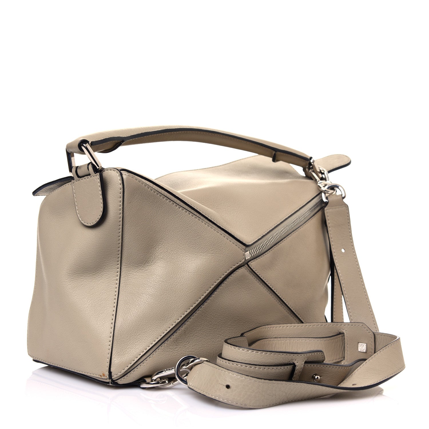 Loewe Calfskin Medium Puzzle Bag Light Oat 2 of 10