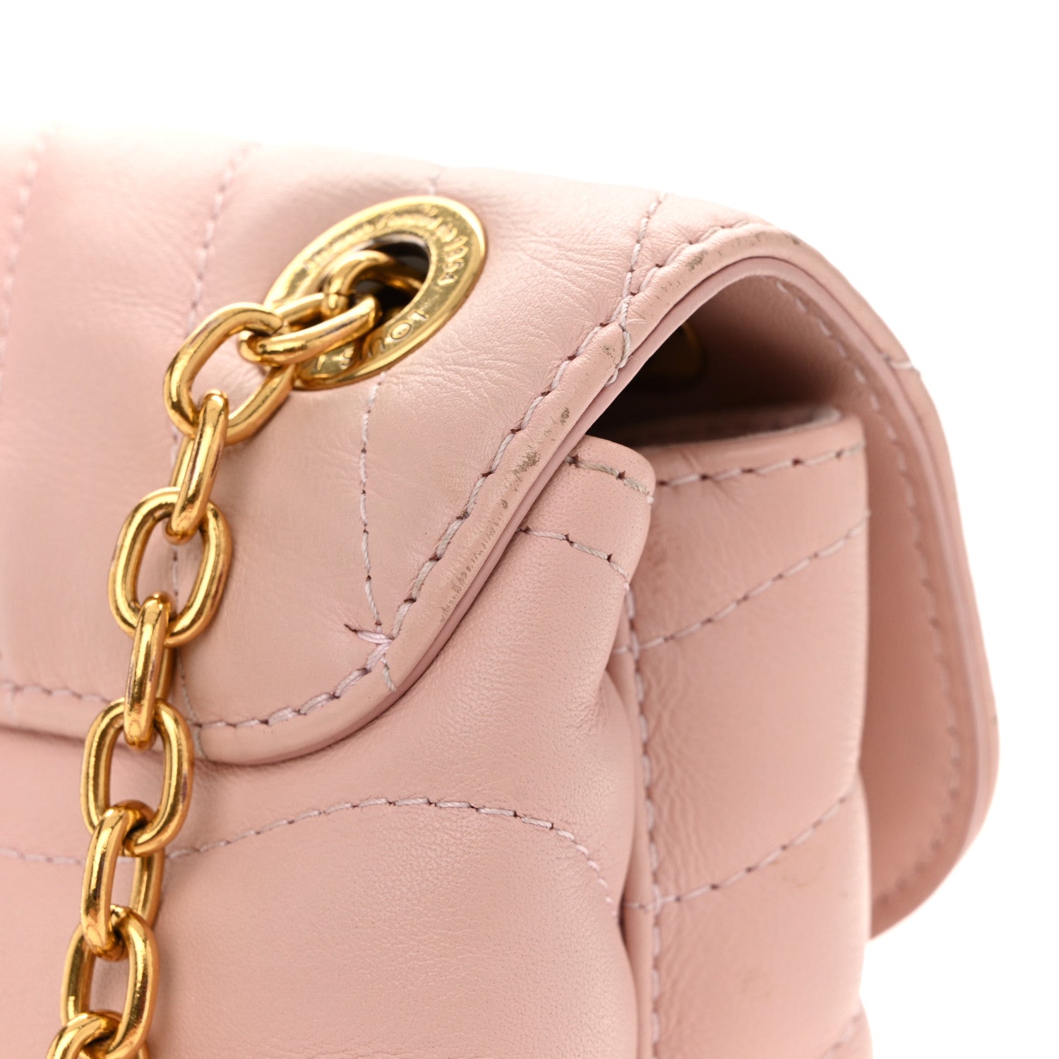 Louis Vuitton Calfskin New Wave Chain MM NM Rose Ballerine 13 of 18
