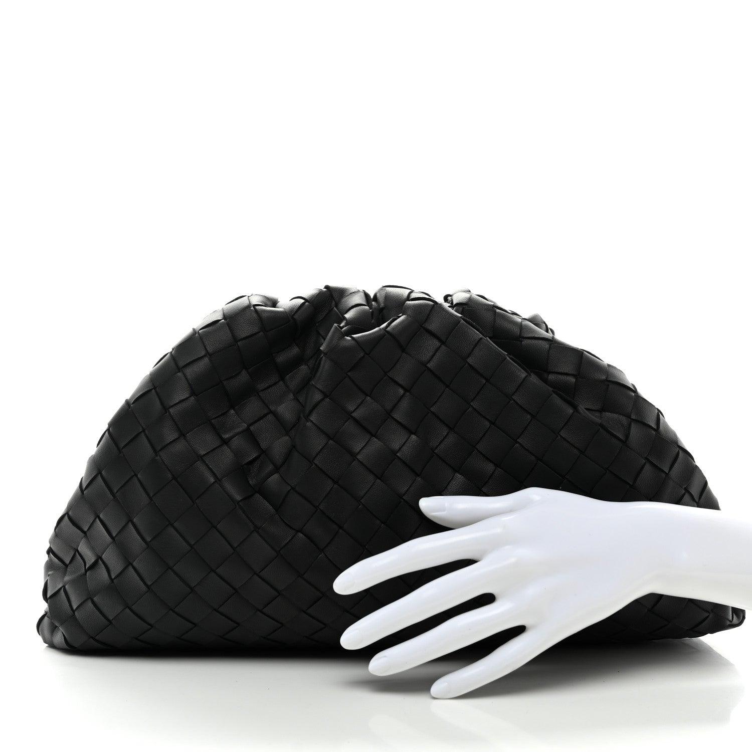 Bottega Veneta Nappa Maxi Intreccio The Pouch Oversized Clutch Black 2 of 10