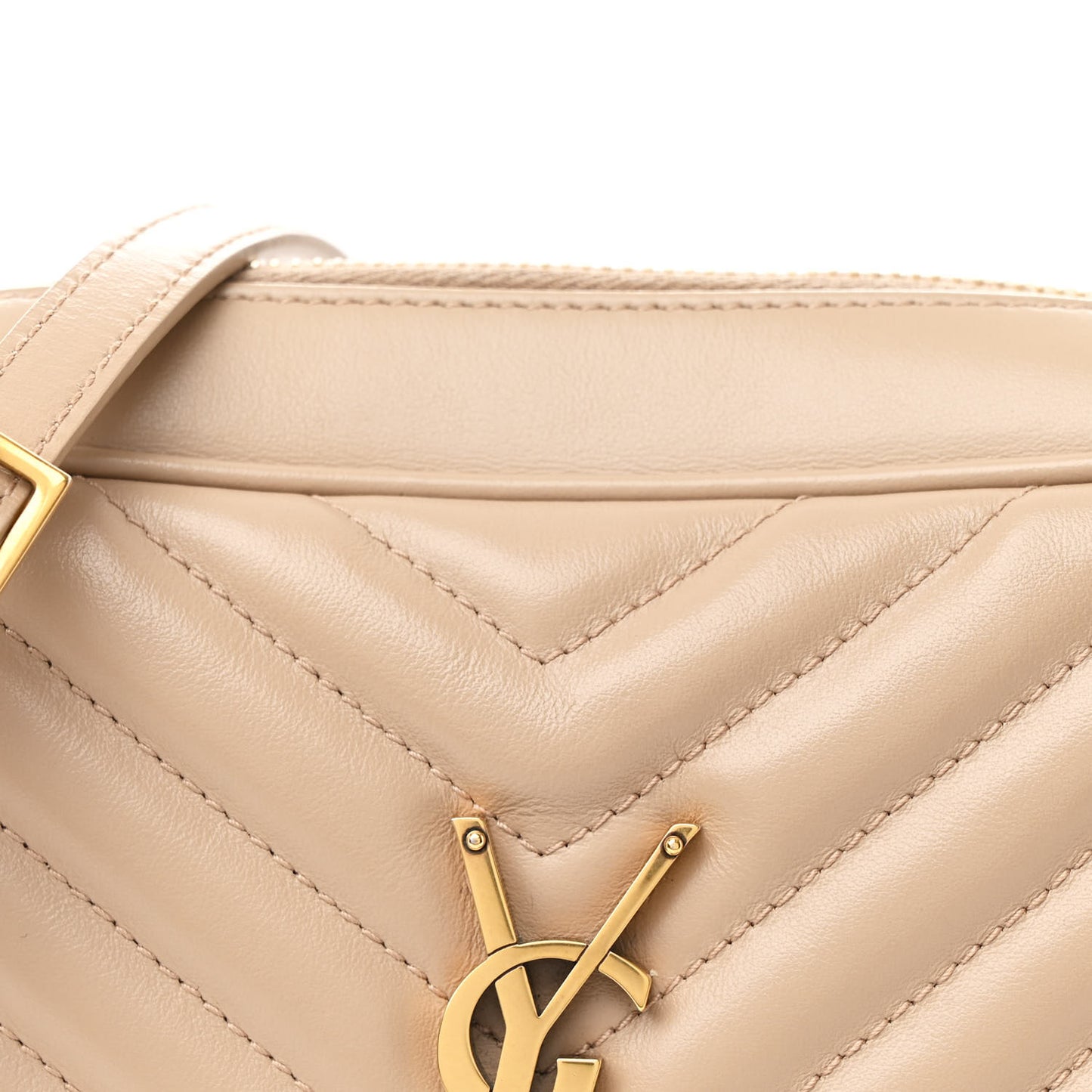 Calfskin Matelasse Monogram Lou Camera Bag Dark Beige