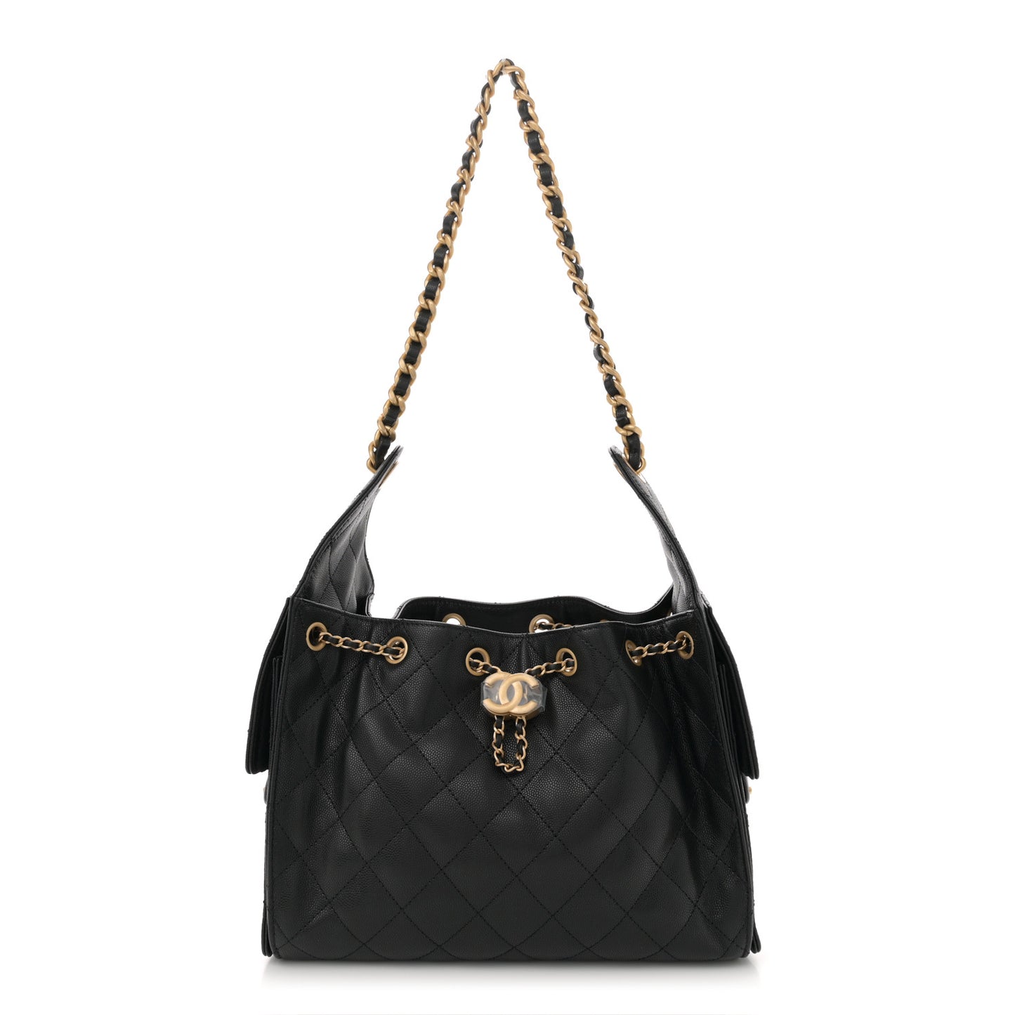 Caviar Quilted Small Chanel 25 Handbag Black