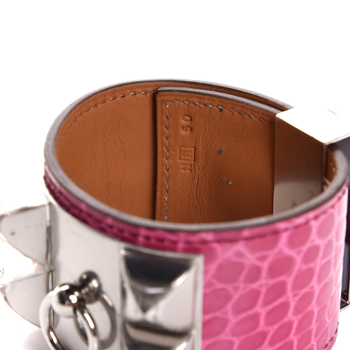 Shiny Alligator Collier De Chien CDC Bracelet S Fuchsia