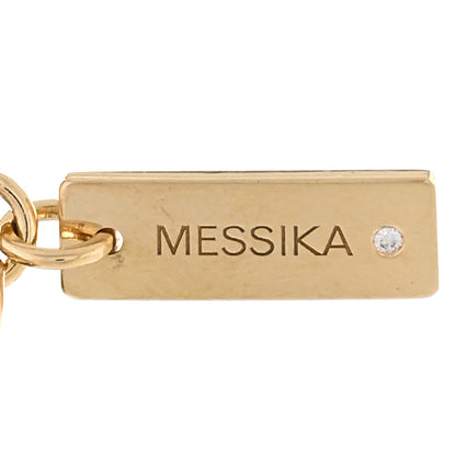 Messika 18K Yellow Gold Diamond Lapis Lazuli PM Lucky Move Pendant Necklace 4 of 5