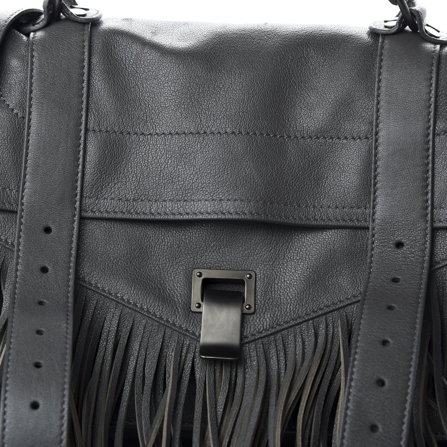 Proenza Schouler Lambskin Fringe Large PS1 Satchel London 10 of 10