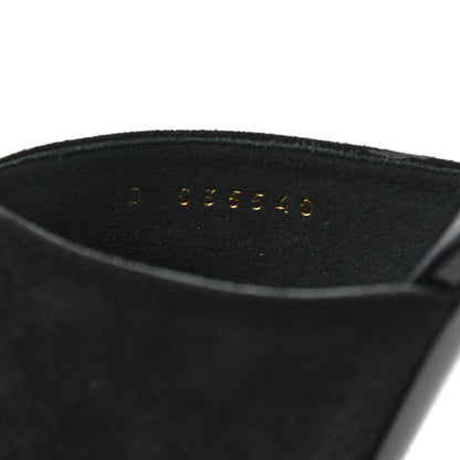 Chanel Suede Patent Calfskin Cap Toe Pearl Mule 38 Black 8 of 9