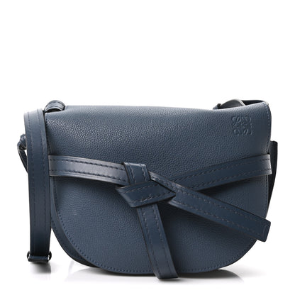 Loewe Grained Calfskin Small Gate Crossbody Bag Steel Blue 1 of 10