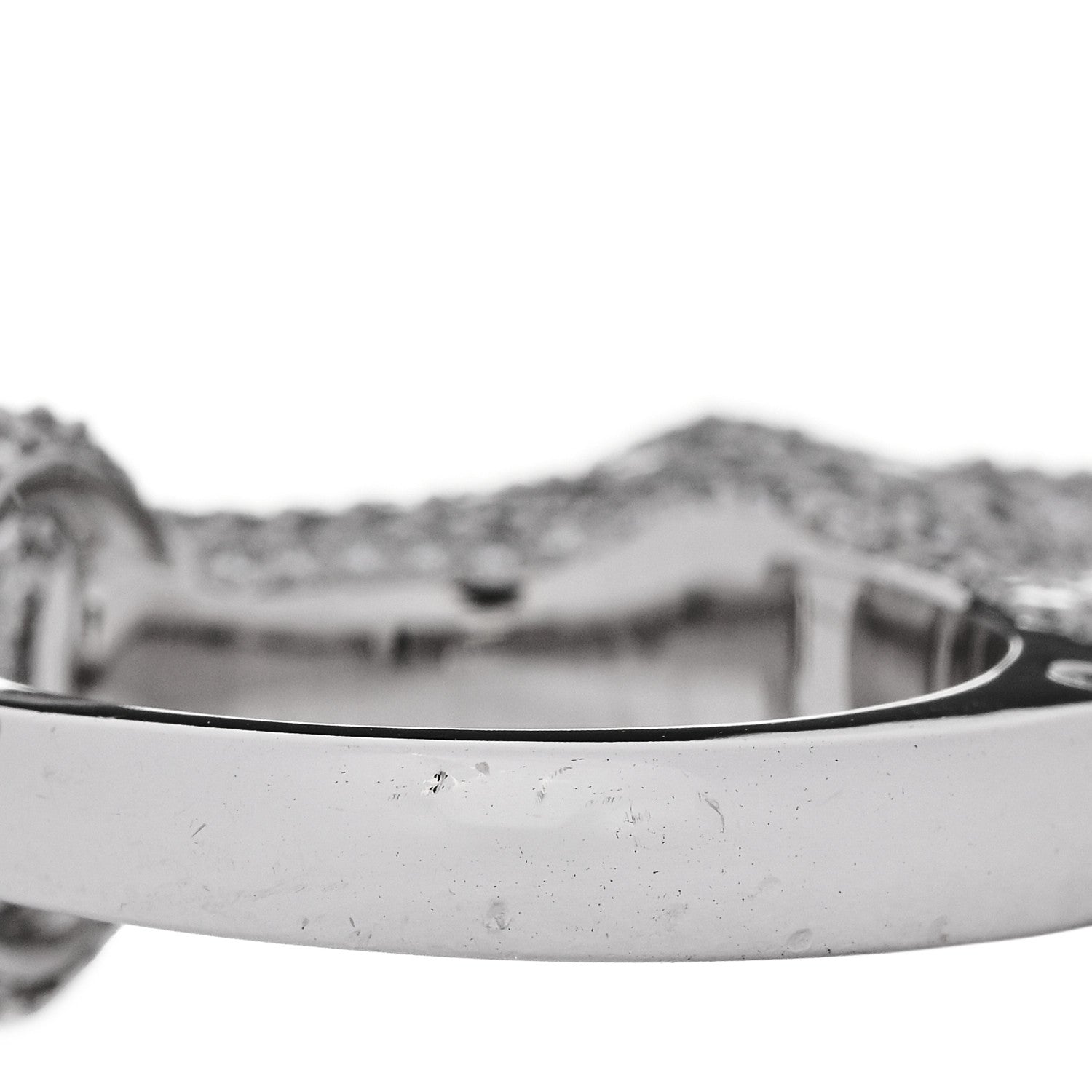 Hermes 18K White Gold Diamond Galop Ring 52 6 7 of 7