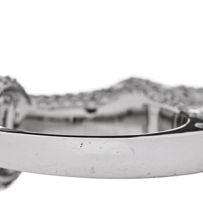 Hermes 18K White Gold Diamond Galop Ring 52 6 7 of 7