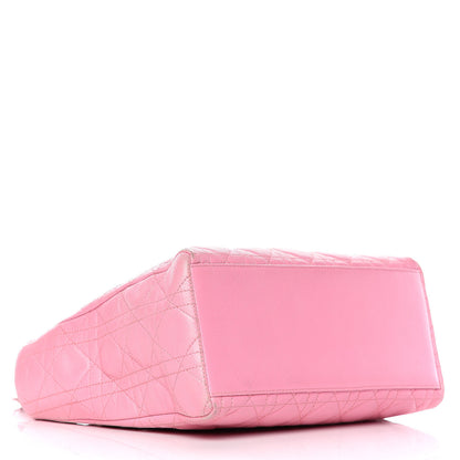 Christian Dior Grained Calfskin Cannage Medium Lady Dior Pink 4 of 29