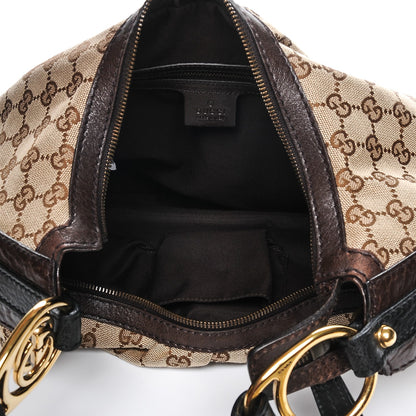 Gucci Monogram Medium Interlocking Hobo Dark Brown 5 of 7