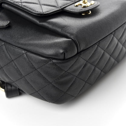 Chanel Caviar Quilted Medium Zip Around Backpack Black 8 of 9