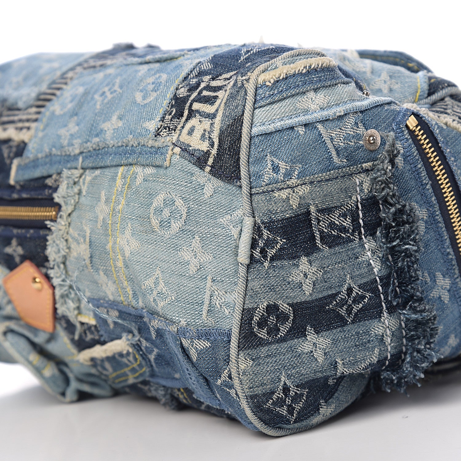 Louis Vuitton Denim Patchwork Speedy 30 Blue 8 of 8