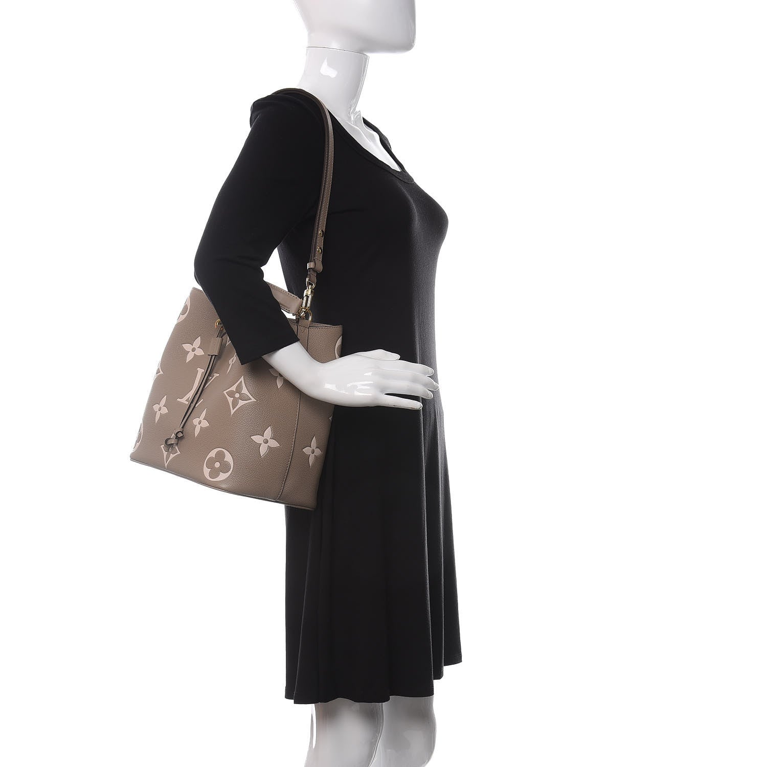 Louis Vuitton Empreinte Monogram Giant Neonoe MM Tourterelle Creme 2 of 11