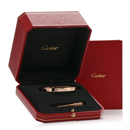 Cartier 18K Pink Gold LOVE Bracelet 17 9 of 9