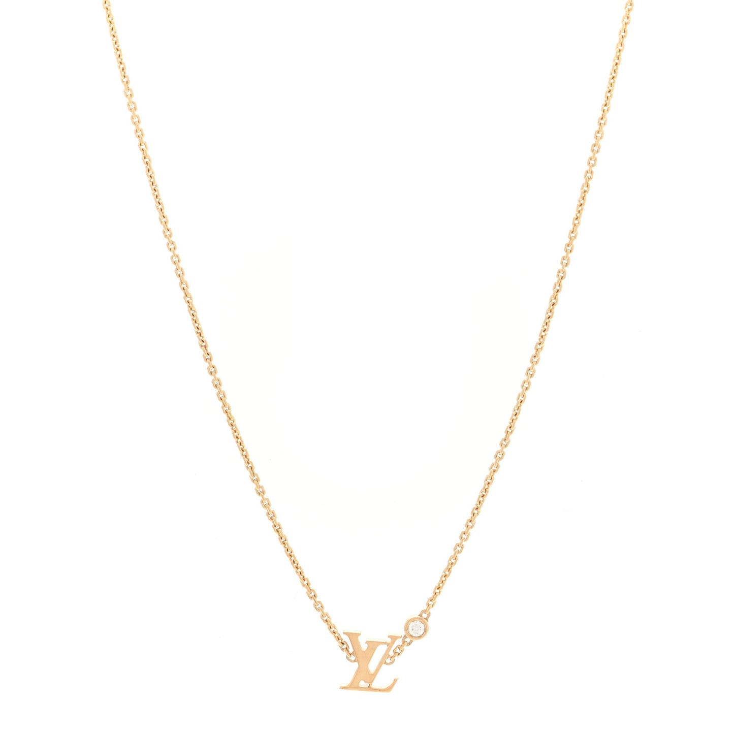 18K Yellow Gold Diamond Idylle Blossom LV Pendant Necklace