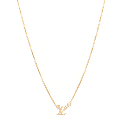 Louis Vuitton 18K Yellow Gold Diamond Idylle Blossom LV Pendant Necklace 1 of 4