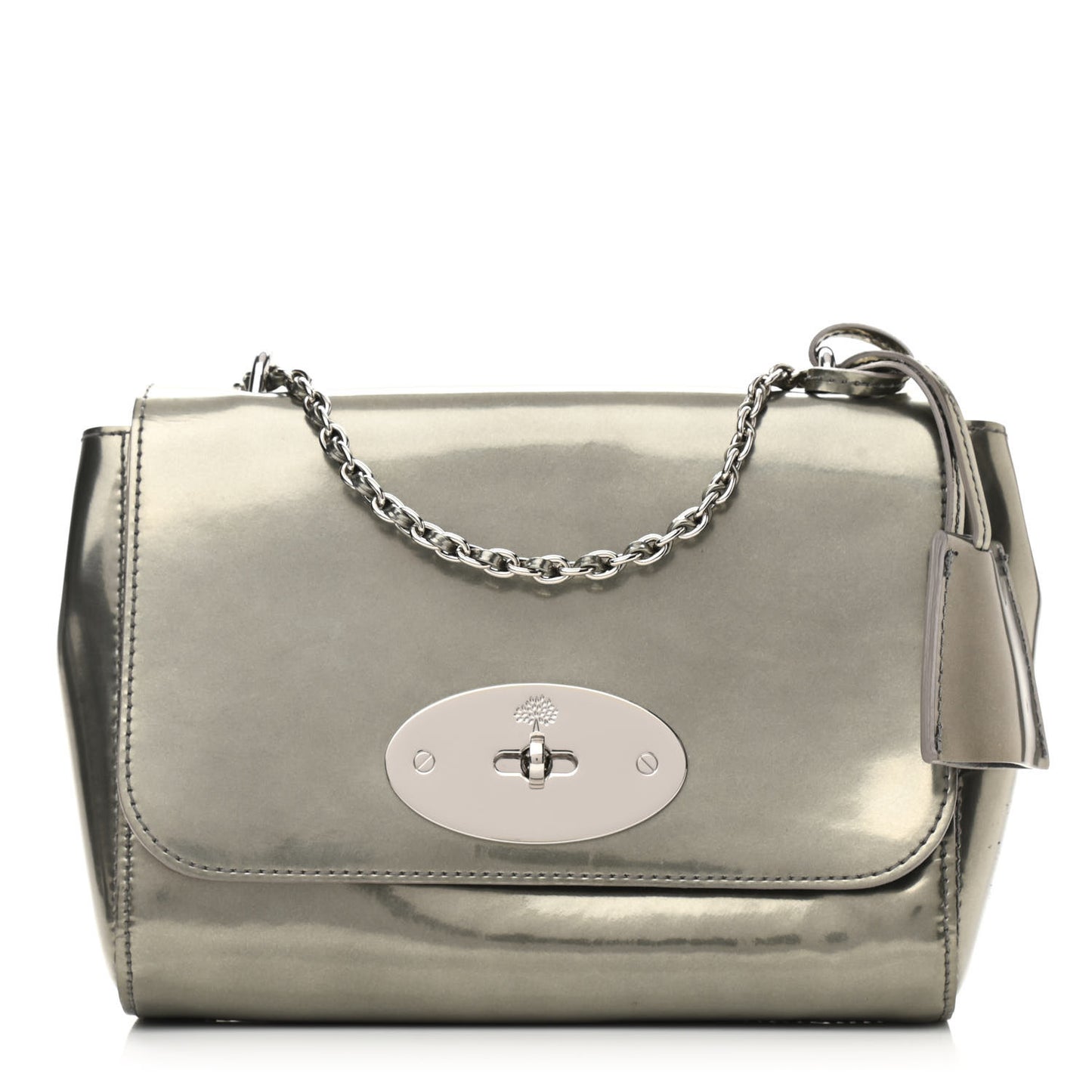 Metallic Patent Small Lily Pewter