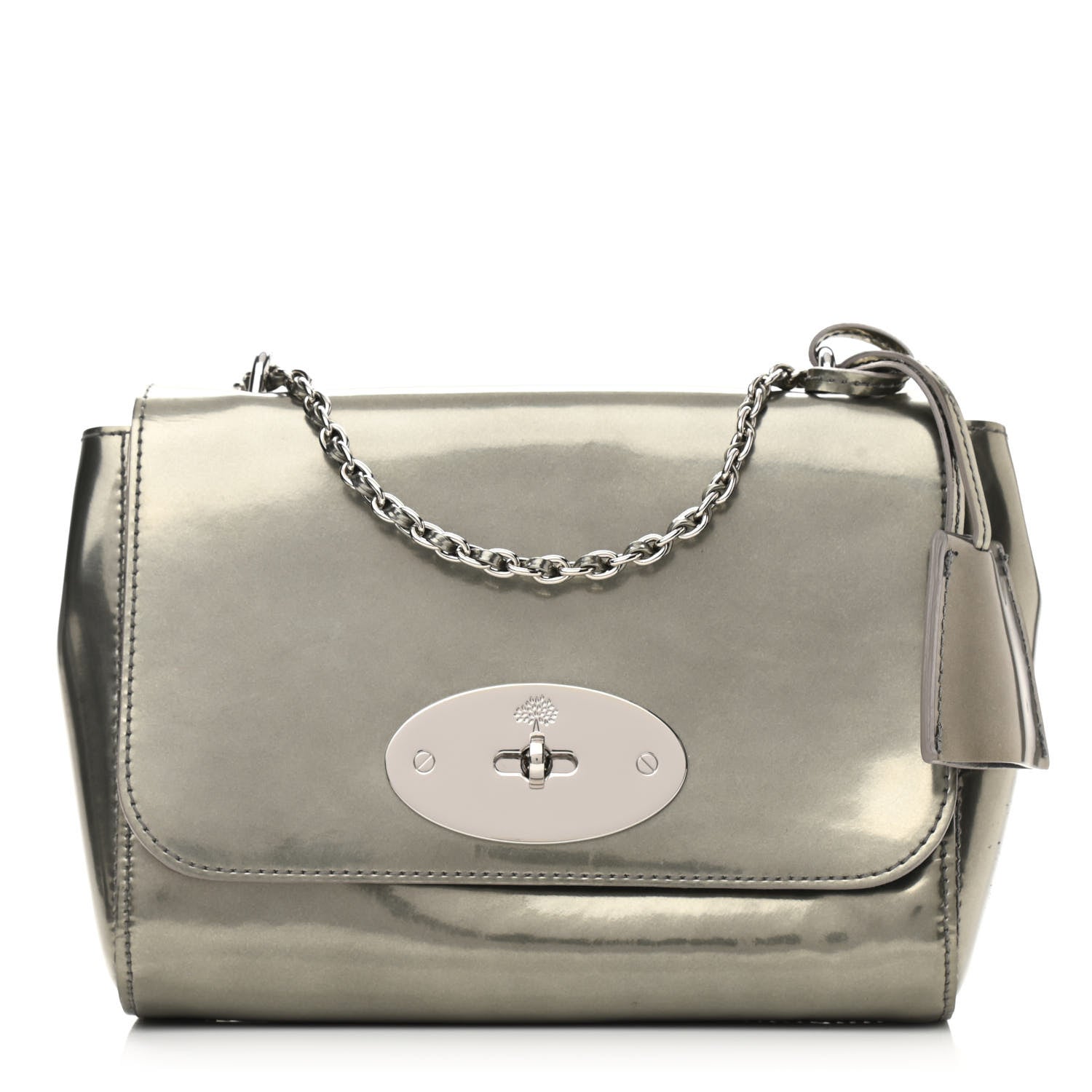 Mulberry Metallic Patent Small Lily Pewter 1 of 9