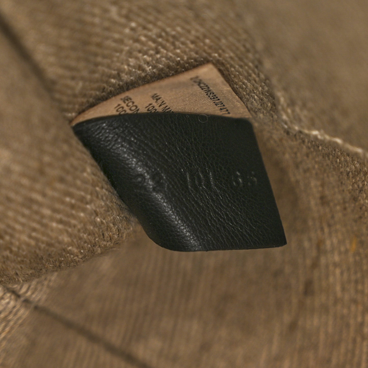 Calfskin Linen Small Woody Tote Deep Denim