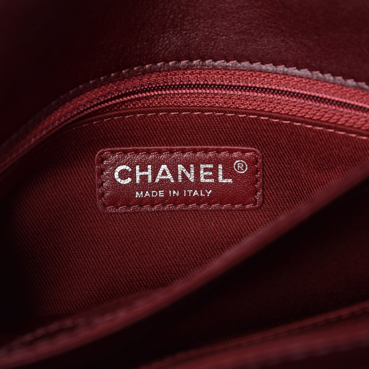 Chanel Calfskin Medium Flap Bag Dark Red 6 of 11