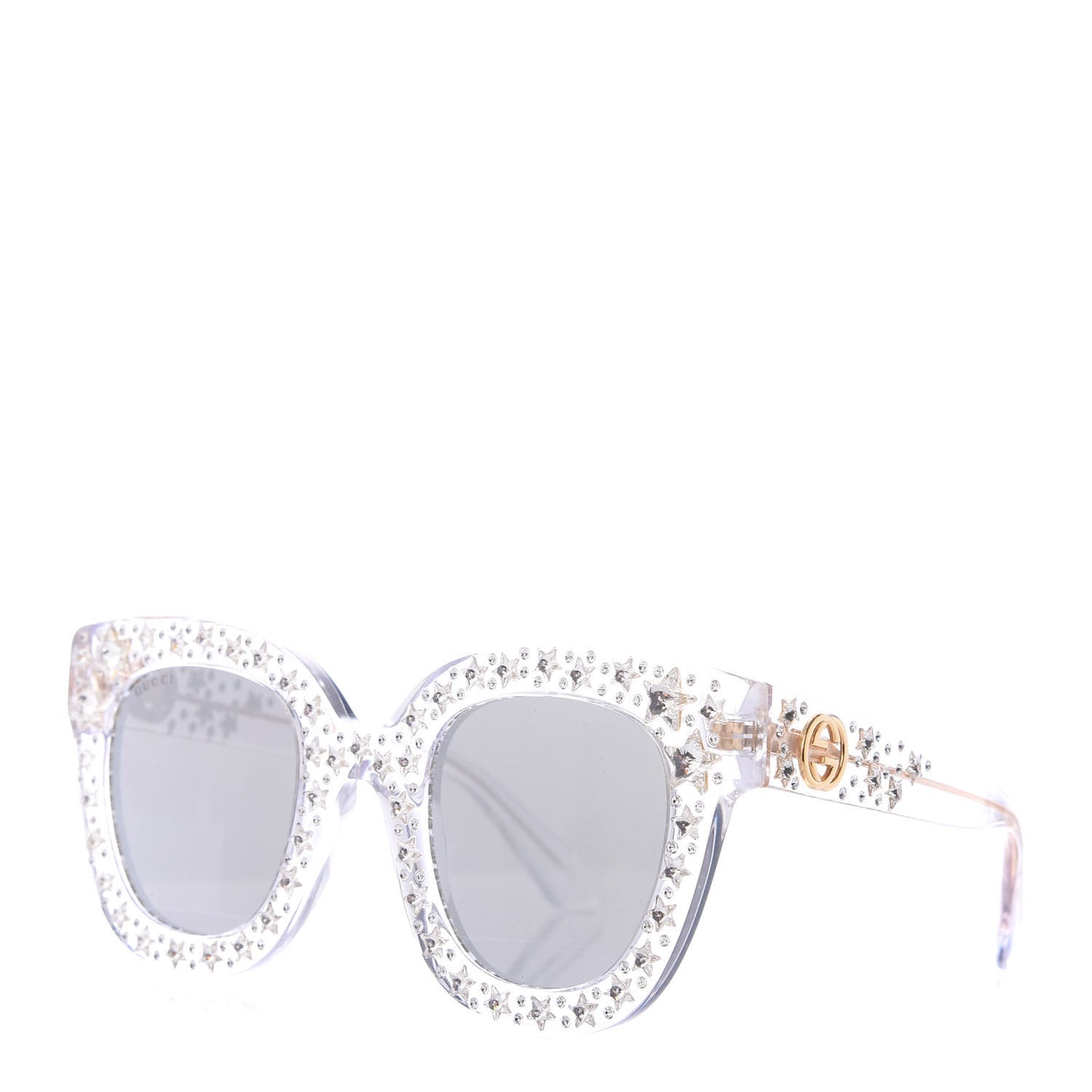 Acetate Crystal Oversize Mirrored Star Sunglasses GG0116S