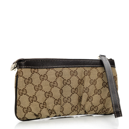 Gucci Monogram Bamboo Zip GG Wristlet Dark Brown 3 of 7