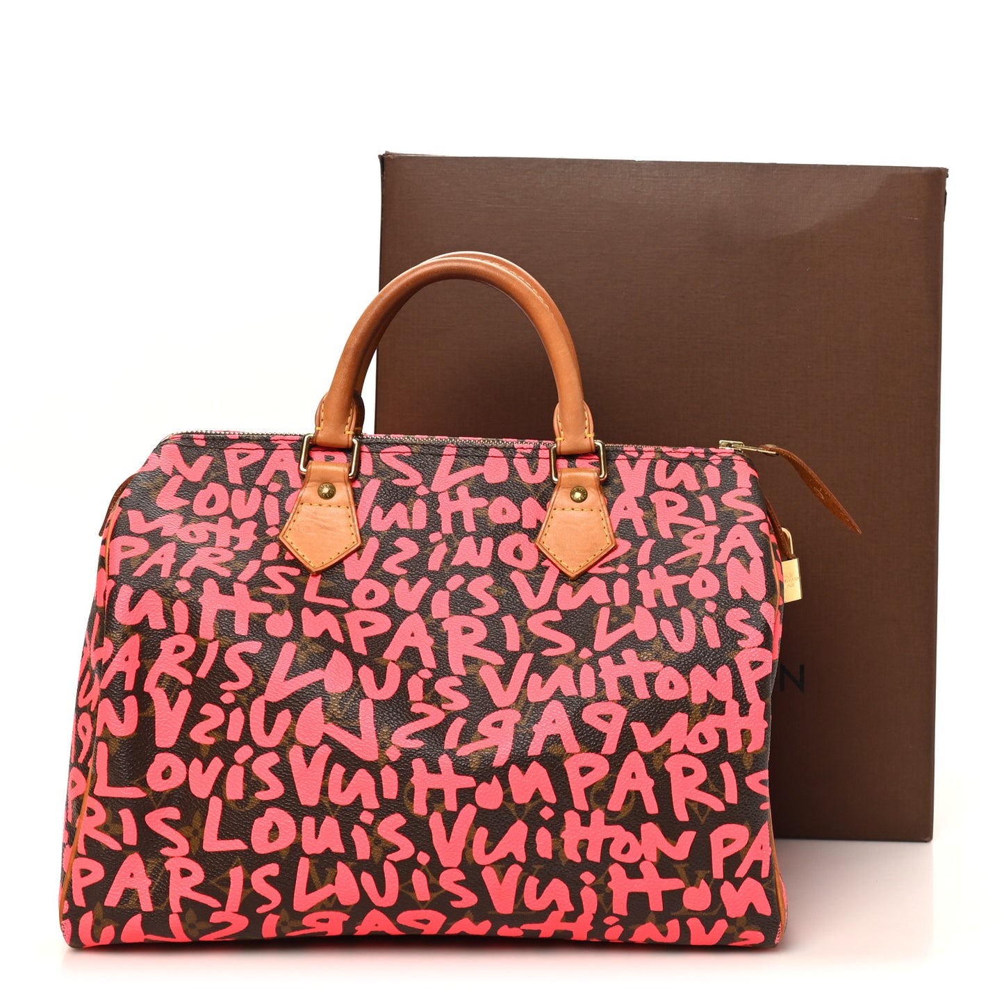 Monogram Graffiti Speedy 30 Fuchsia