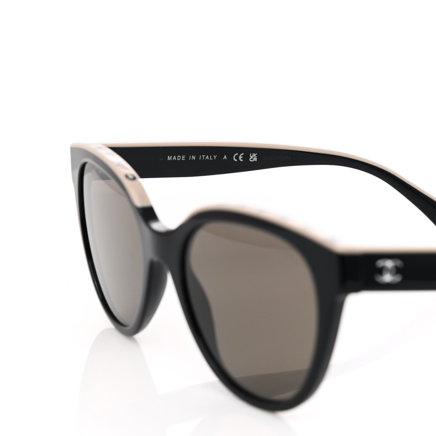Chanel Acetate CC Butterfly Sunglasses 5414 Black Beige 6 of 7