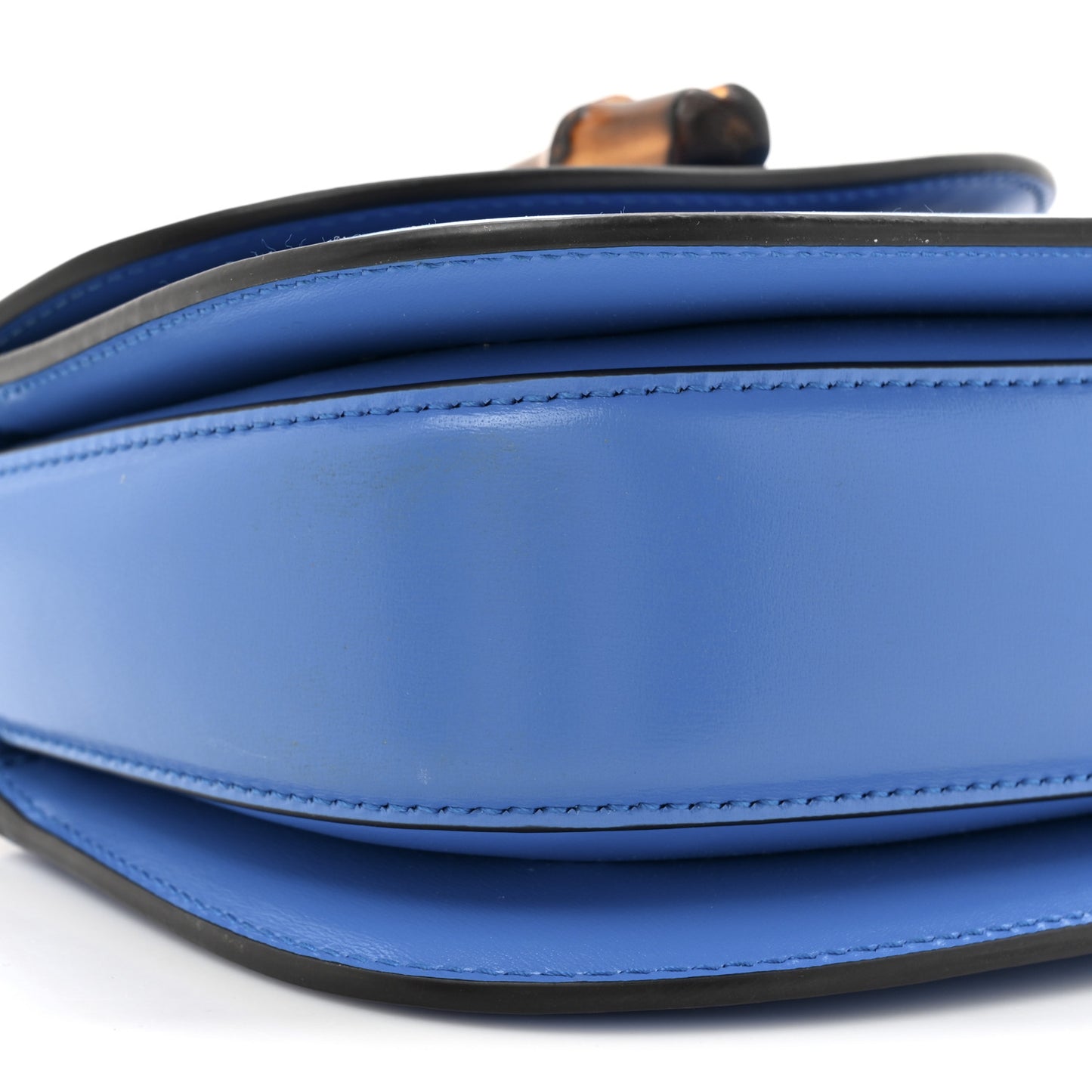 Boarded Dyana Lux Calfskin Web Mini Bamboo 1947 Top Handle Bag Blue