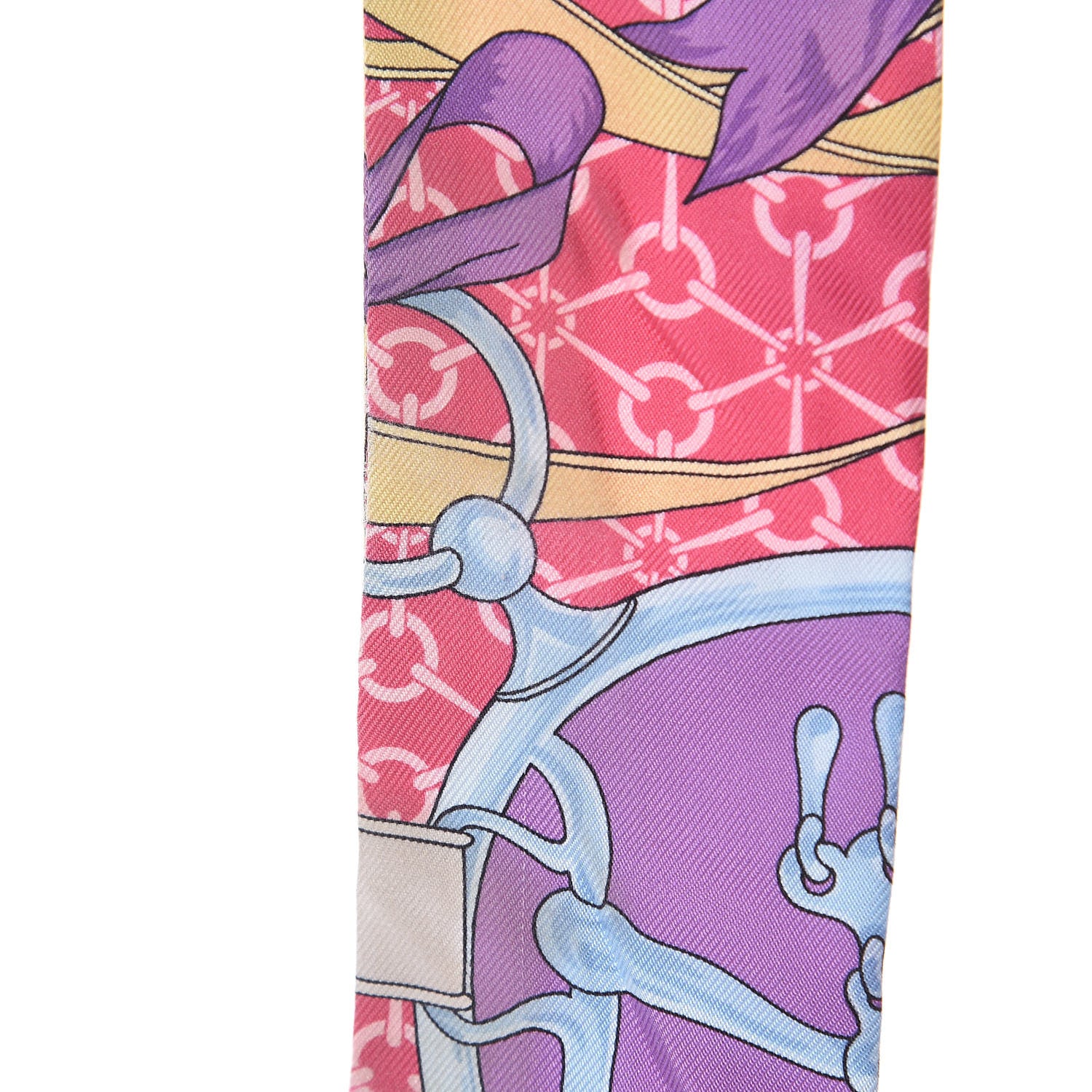 Hermes Silk La Promenade Du Matin Twilly Prune Rose Mauve 2 of 7