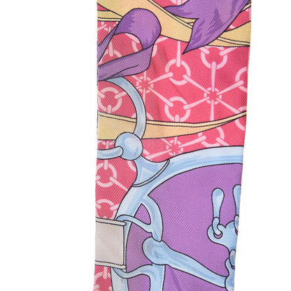 Hermes Silk La Promenade Du Matin Twilly Prune Rose Mauve 2 of 7