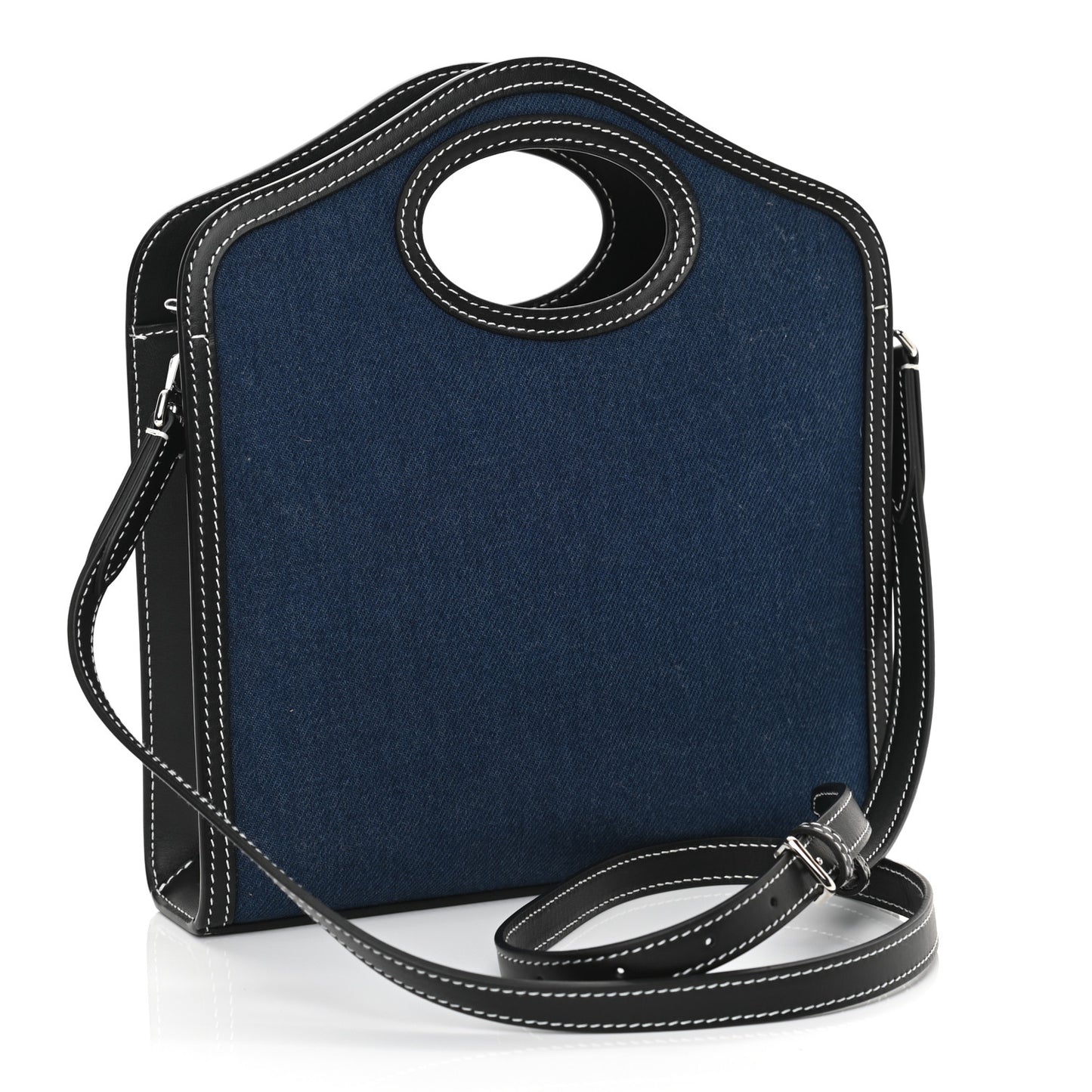 Denim Smooth Calfskin Mini Pocket Bag Blue