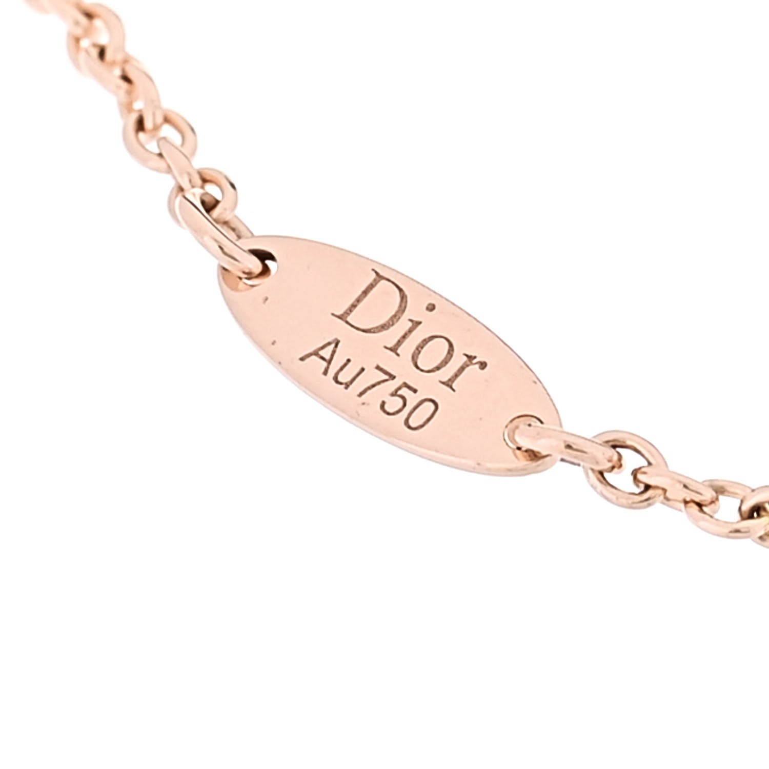Christian Dior 18K Rose Gold Diamond Pink Opal Rose Des Vents Bracelet 3 of 5
