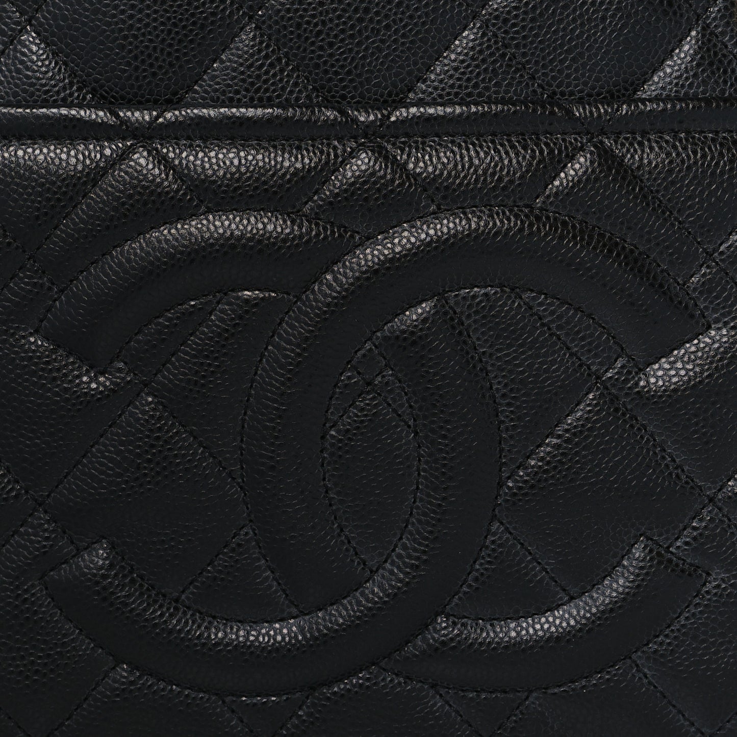 Caviar Quilted CC Timeless Soft Tote Black