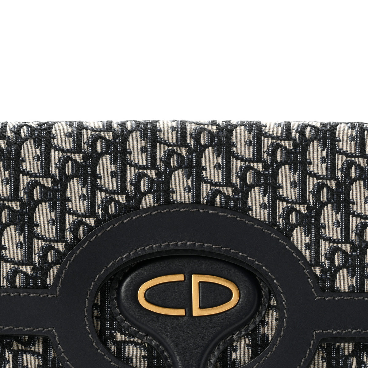Oblique Fold Over Clutch Blue