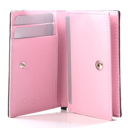 Christian Dior Lambskin Cannage Bi-Color Small Lady Dior Flap Card Holder Black Pink 4 of 9