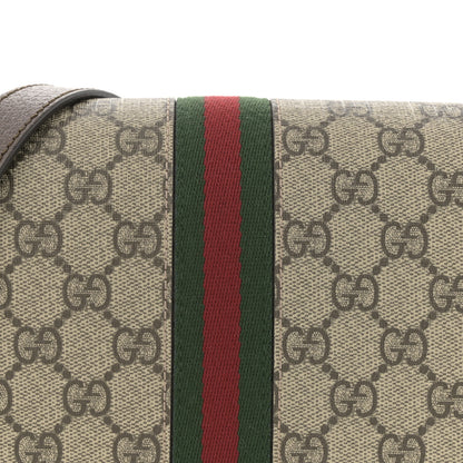 Gucci GG Supreme Monogram Web Small Ophidia Flap Messenger Bag Brown 8 of 11