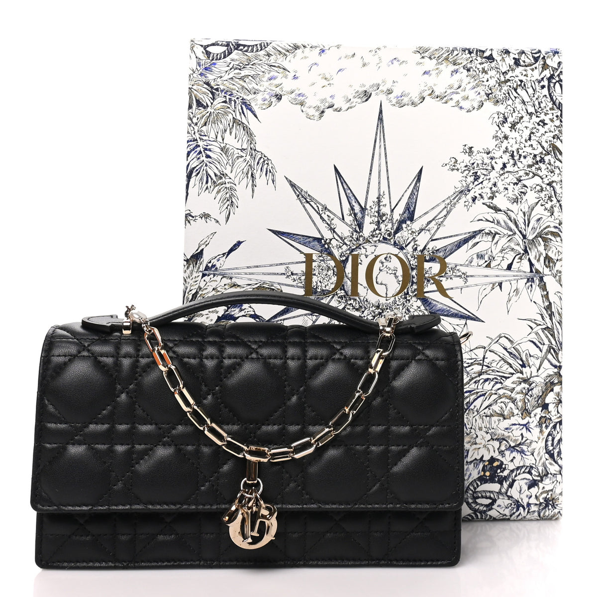 Lambskin Cannage Mini My Dior Bag Black