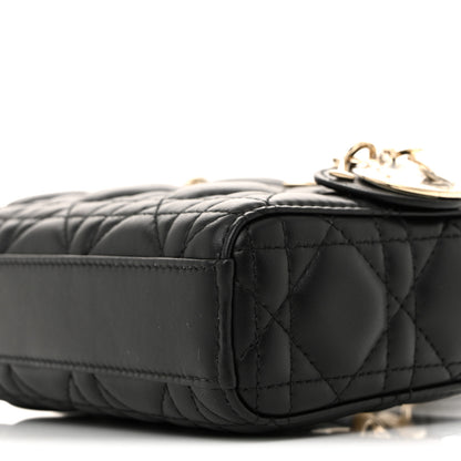 Christian Dior Lambskin Cannage Micro Lady D-Joy Black 10 of 11