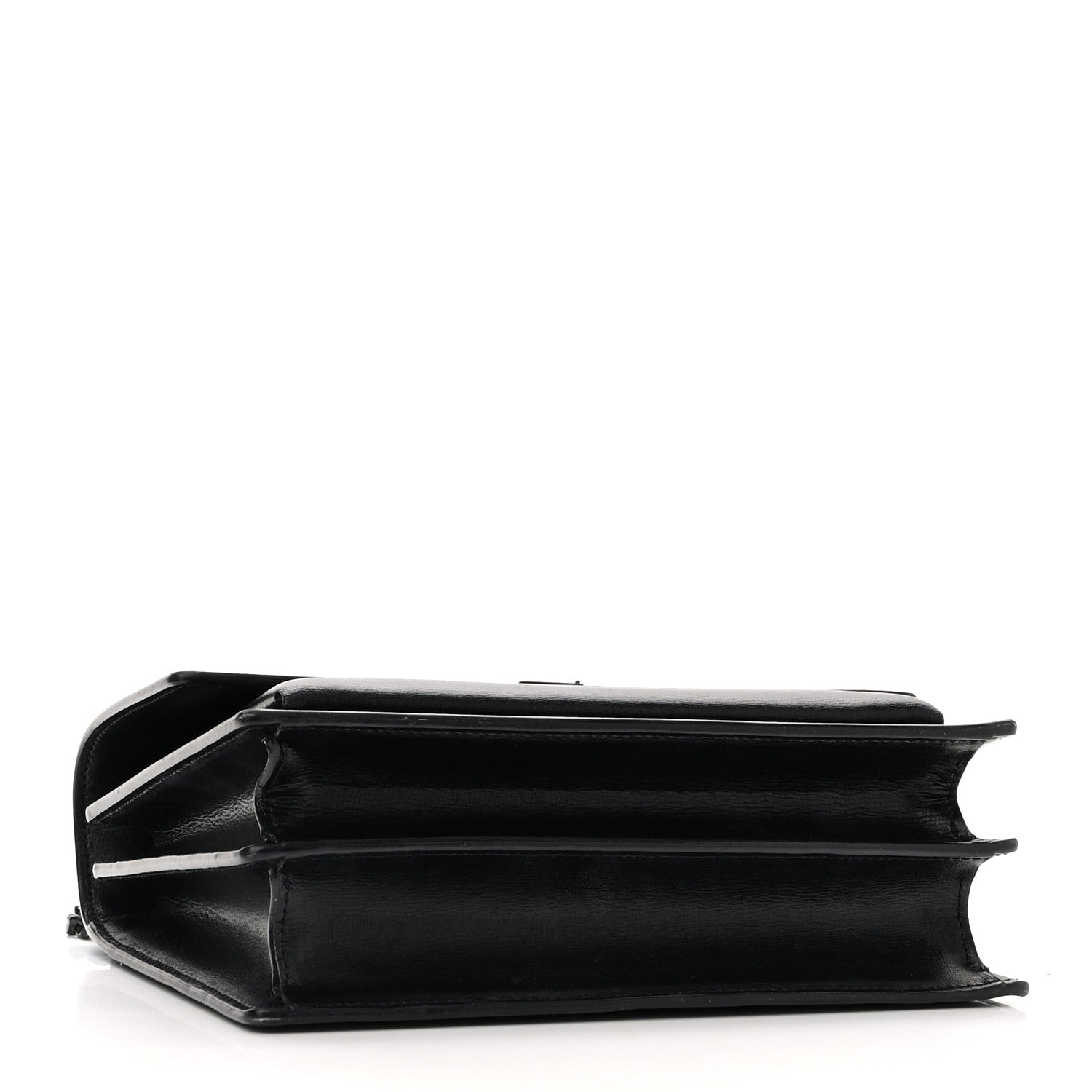 Saint Laurent Calfskin Medium Monogram Monochrome Sunset Black 4 of 9