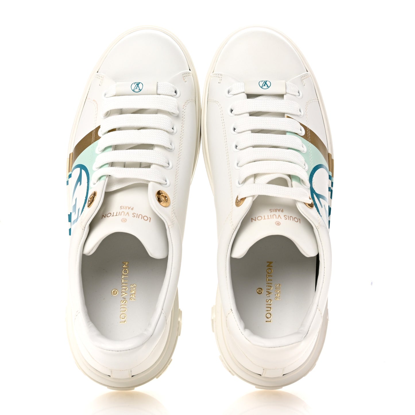 Monogram Time Out Sneakers 37.5 White Vert