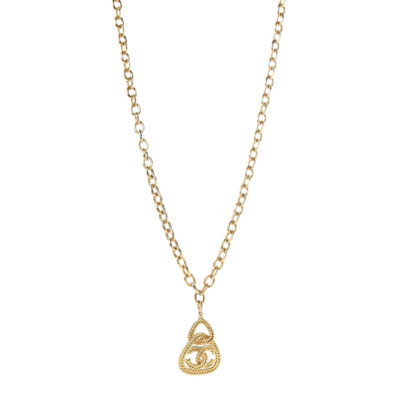 Chanel CC Pendant Necklace Gold 1 of 5