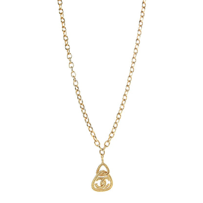 Chanel CC Pendant Necklace Gold 1 of 5