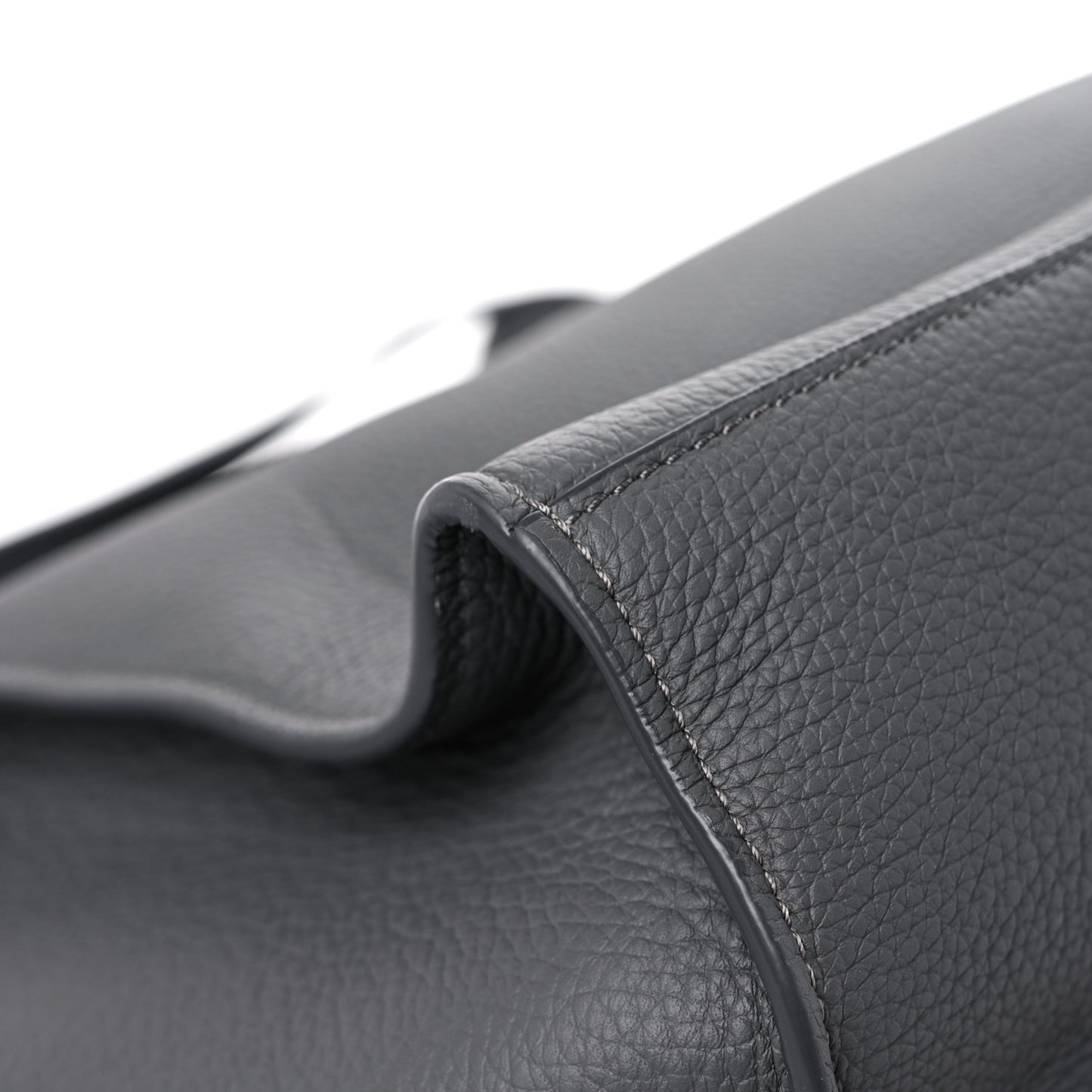 Supple Grained Calfskin Small Big Bag Grey