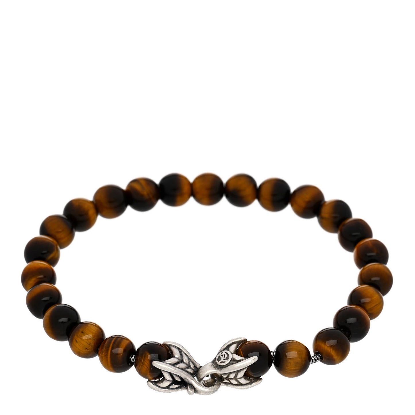 Sterling Silver Tiger's Eye 8mm Spiritual Beads Bracelet