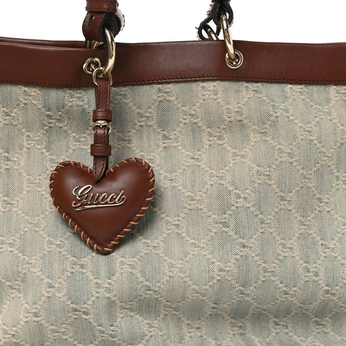 Denim Monogram Valentine Tote Blue