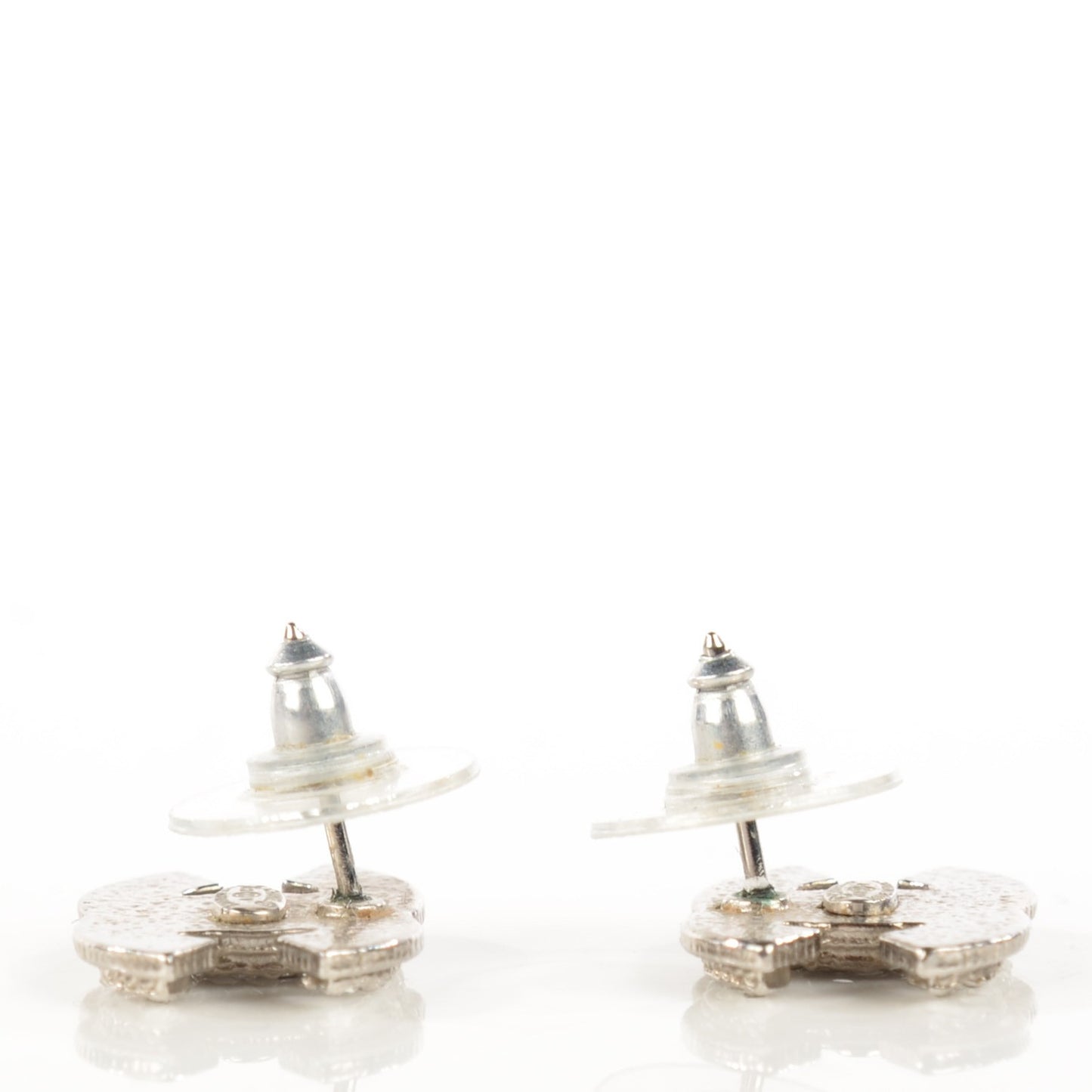 Crystal CC Earrings Silver